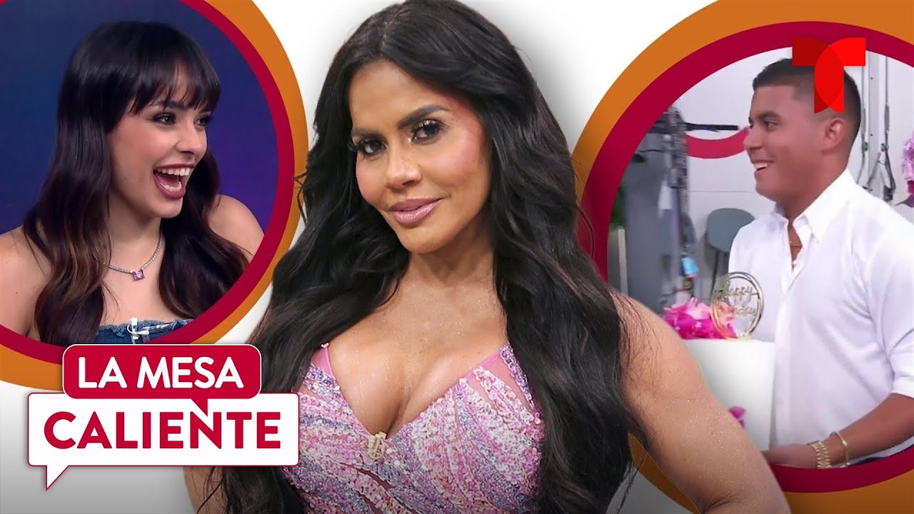 Hijo de Maripily Rivera le lleva flores a Alana Lliteras por su cumpleaños | La Mesa Caliente