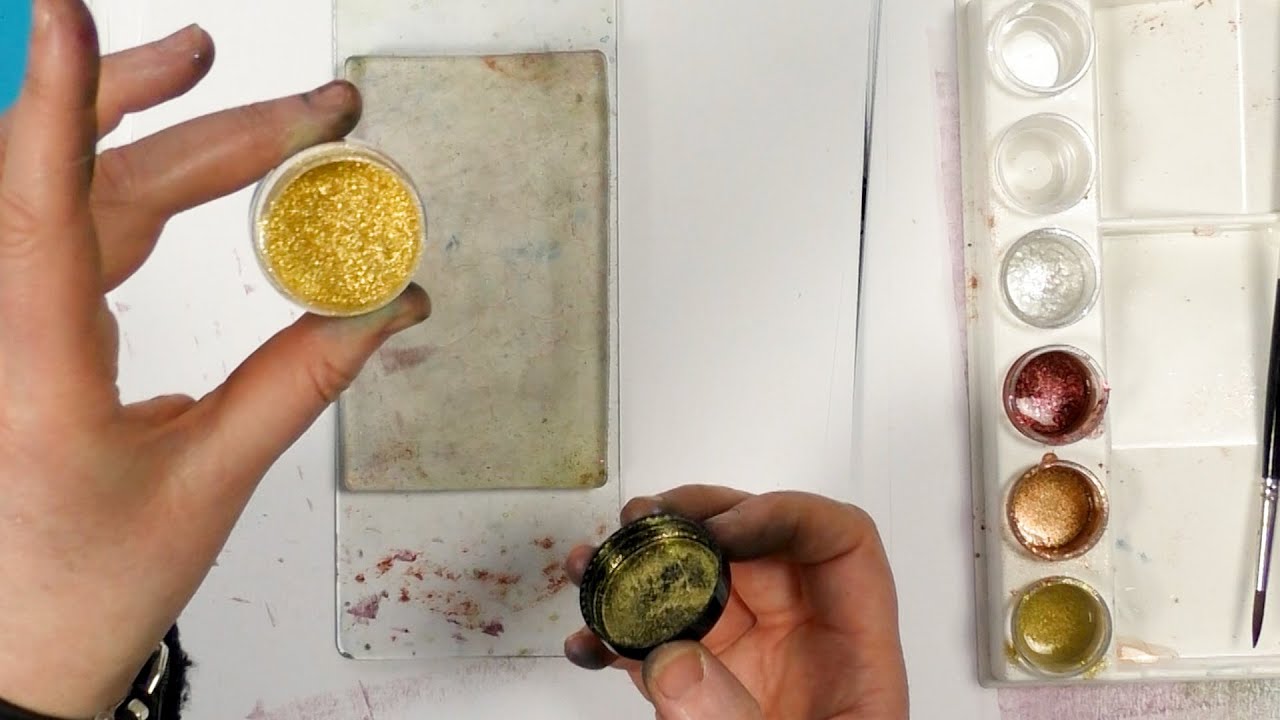 Lunar Buds on a Crystal Mica Background - A Lavinia Stamps Tutorial