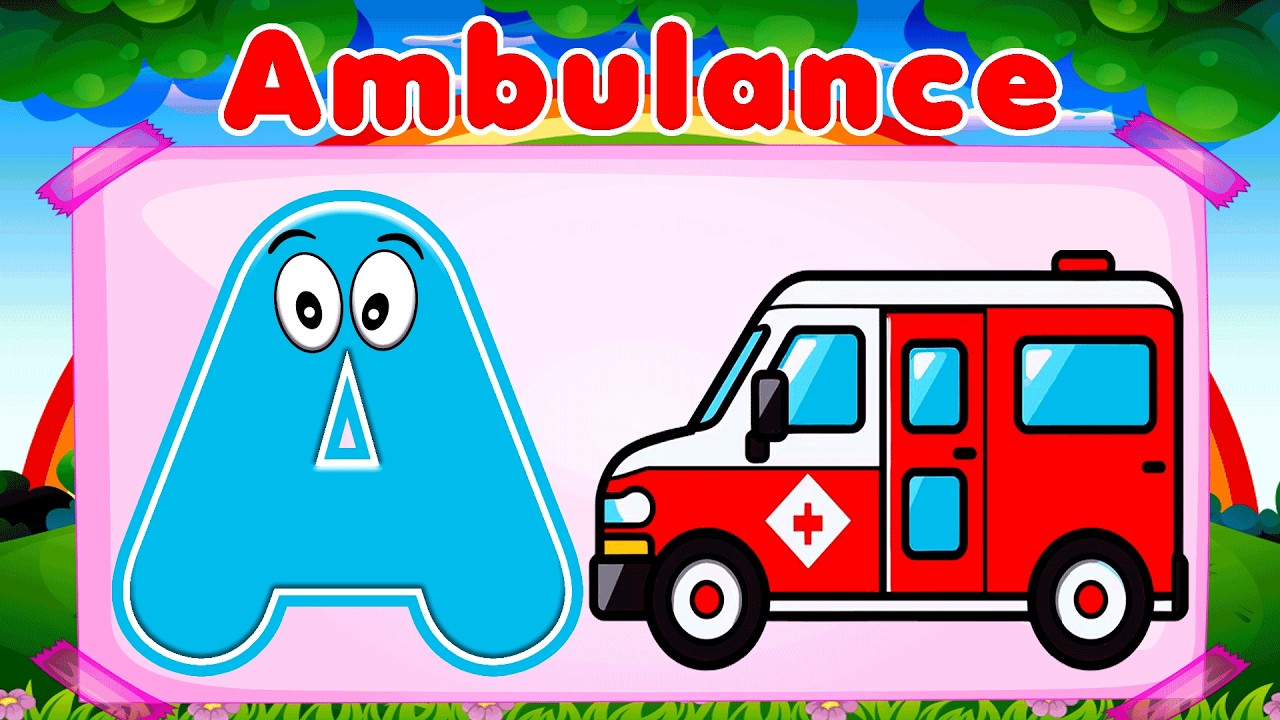 ABC Phonics Catchiest Nursery Rhyme 🎶 |  A is for Ambulance 🚑 | Sing Along! | | Emergency Vehicle