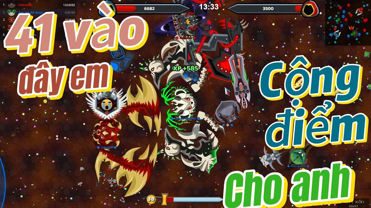 [Evowars.io #473] Vô cùng sôi nổi hấp dẫn và kịch tính trong trận Team - bước ngoặt của thế trận.