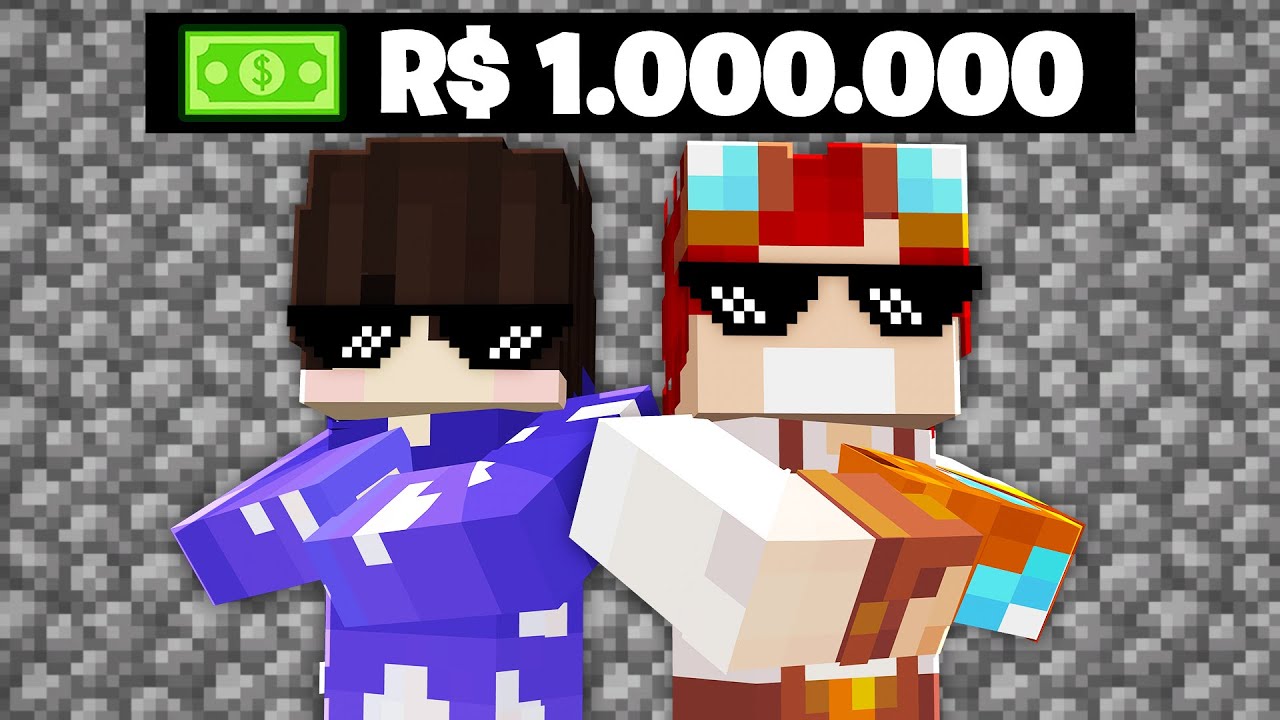 FICAMOS RICOS MINEIRANDO PEDRA NO MINECRAFT