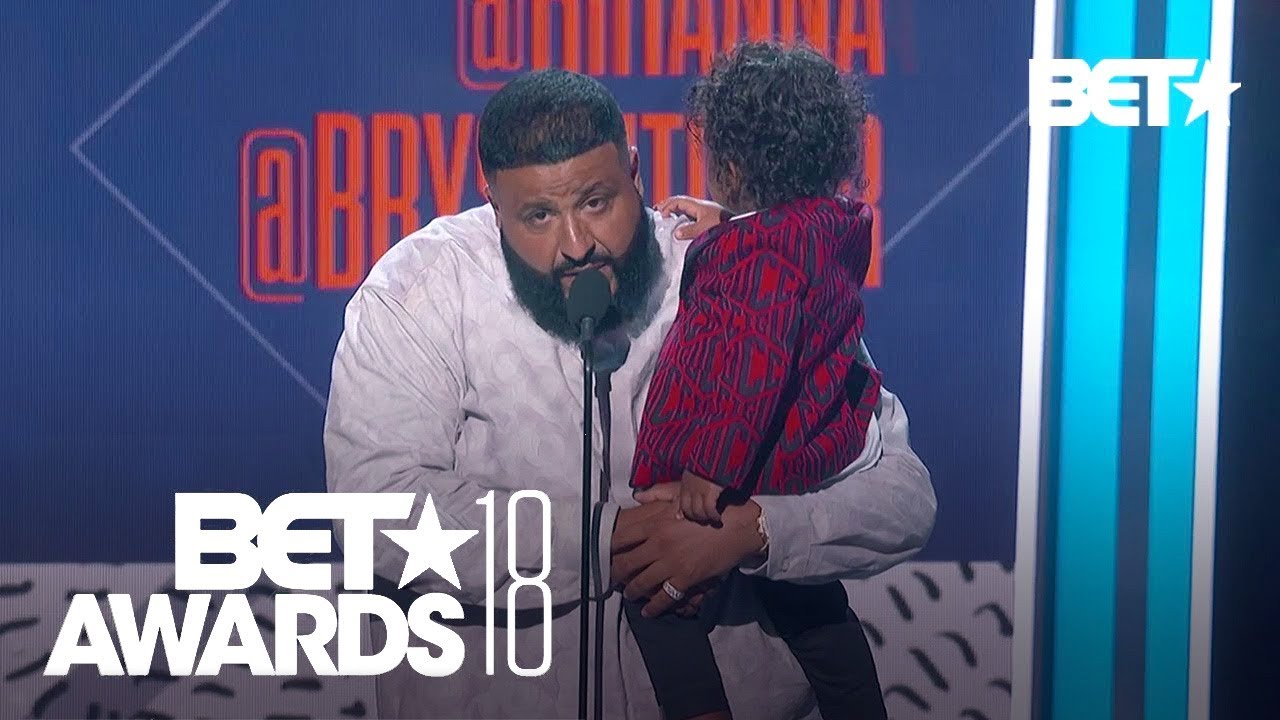 DJ Khaled and Young Asahd Accept the Award in Rihanna's Absence | BET Awards 2018