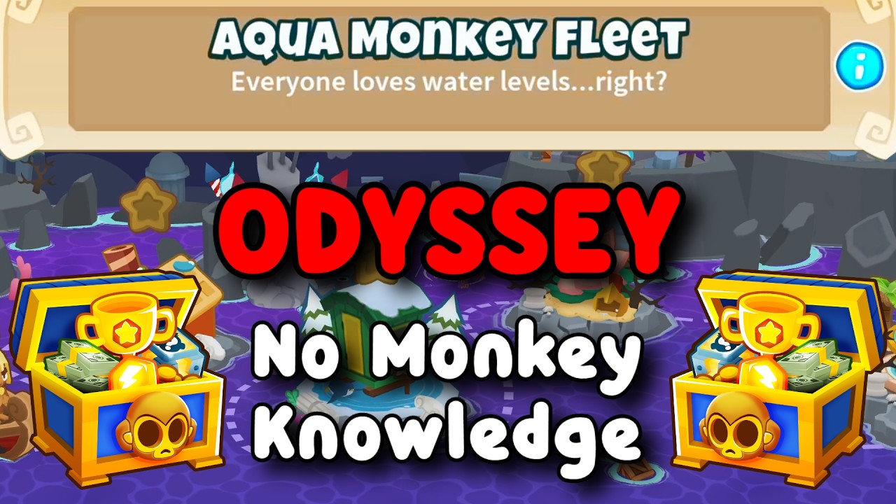 BTD6 Odyssey | No Monkey Knowledge Guide | Hard Mode Tutorial | Aqua Monkey Fleet