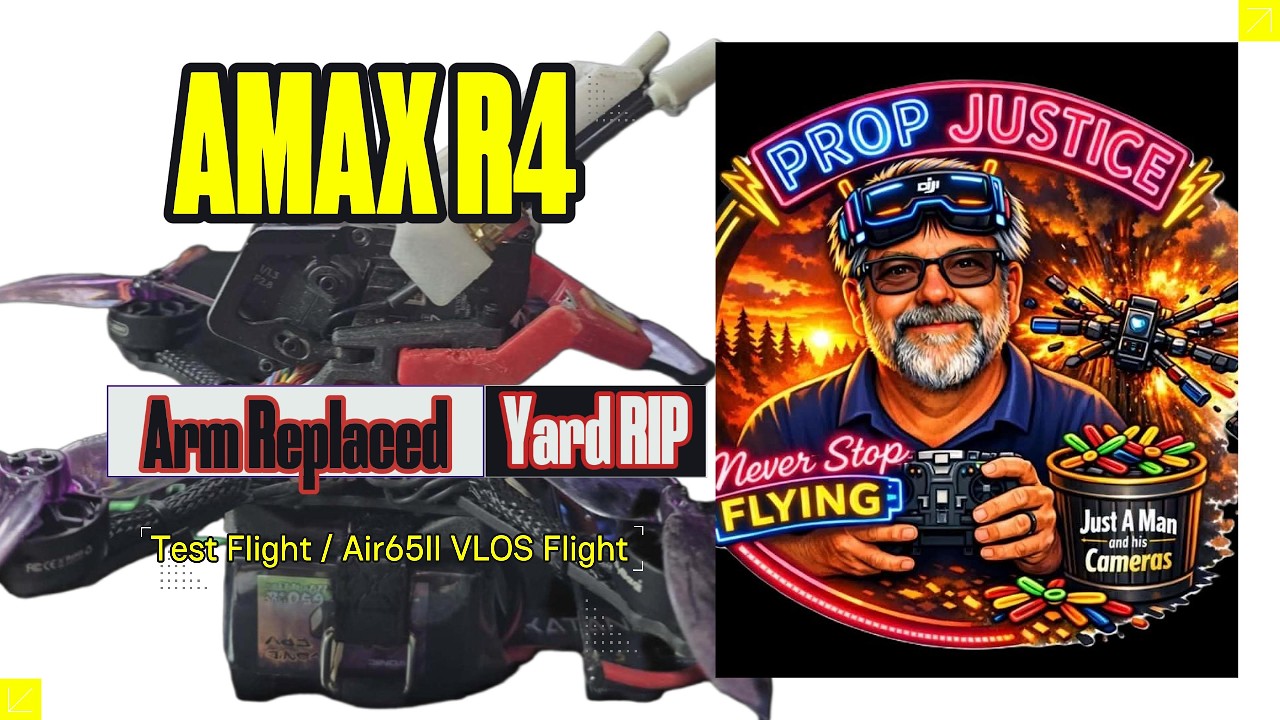 Amax R4 Fixed & Flying Again! + Air65II Special VLOS Session (Still No Goggles!) #fpv #amax