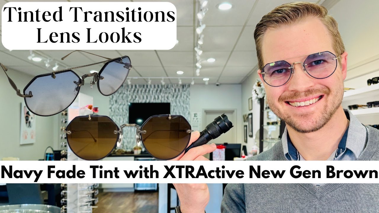 Transitions XTRActive Brown с тёмно-синим оттенком | Рама Matsuda M3121