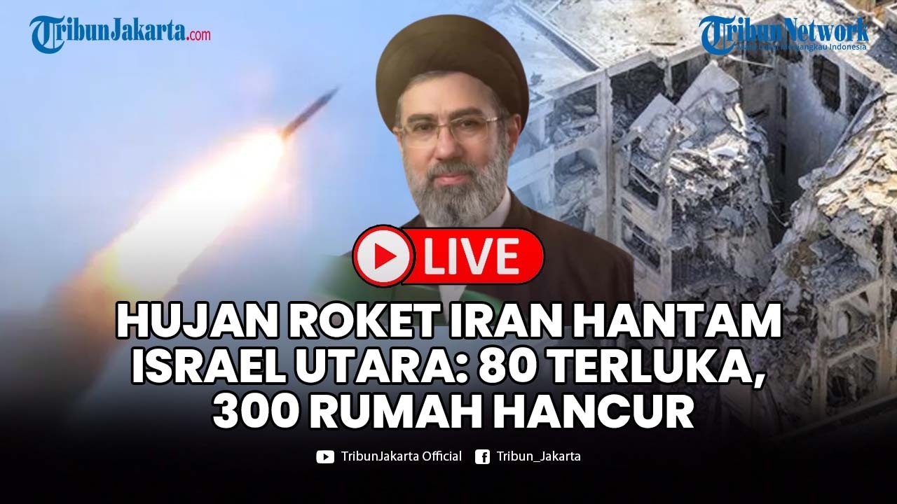 🔴LIVE: Pertahanan Israel Jebol! Hujan Roket Iran–Hizbullah Hantam Galilea, 80 Orang Terluka