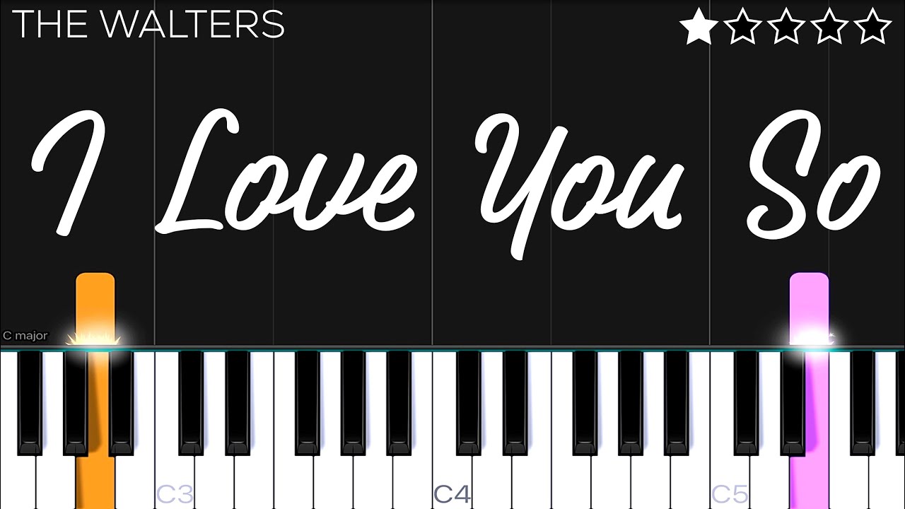 The Walters - I Love You So | EASY Piano Tutorial