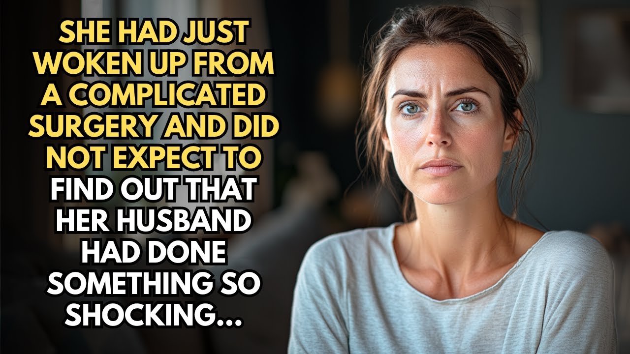 SHE HAD JUST WOKEN UP FROM A COMPLICATED SURGERY AND DID NOT EXPECT TO FIND OUT THAT HER HUSBAND...
