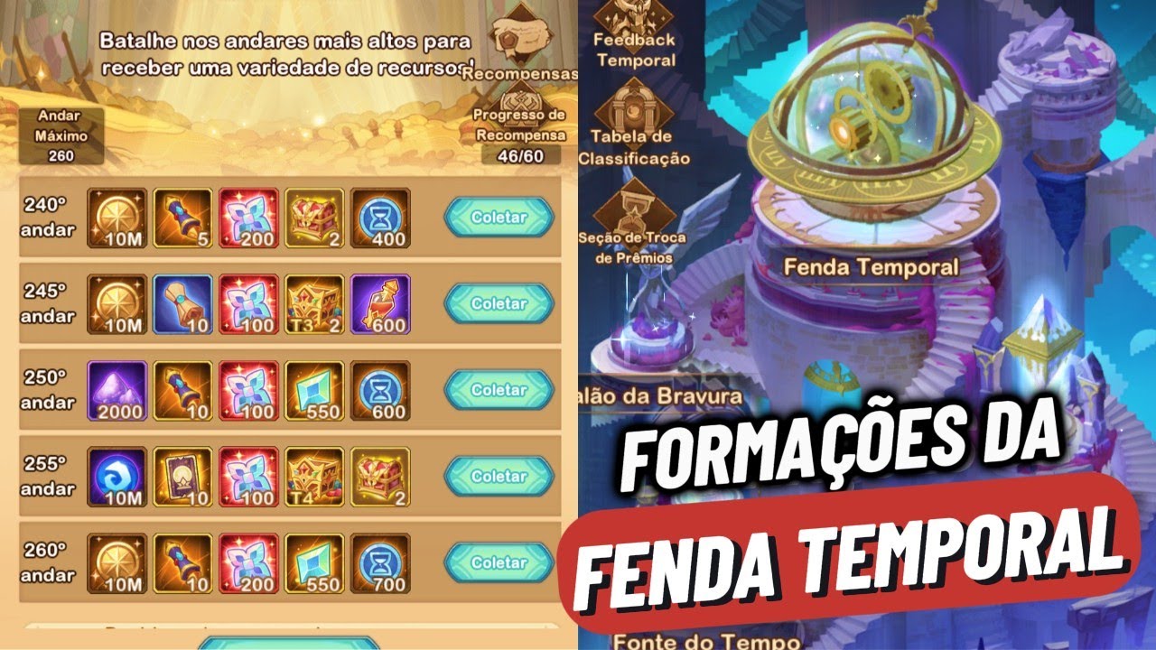 MINHAS FORMAÇÕES NA FENDA TEMPORAL - AFK ARENA