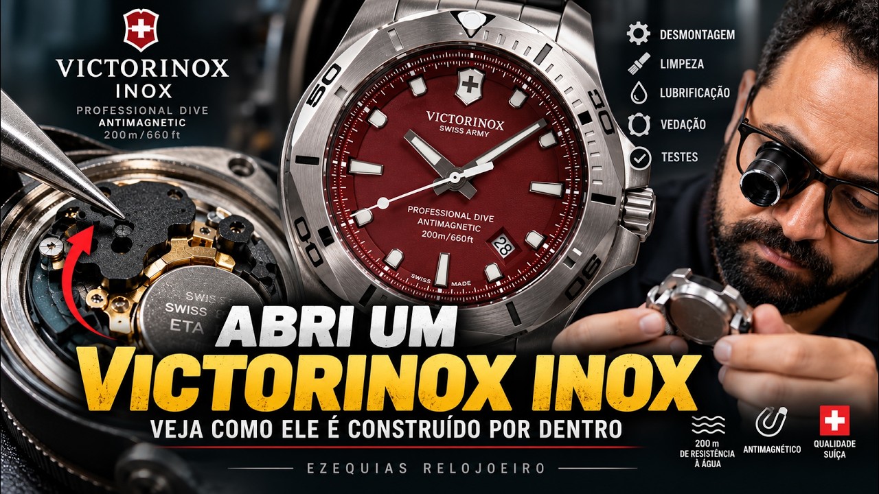 VICTORINOX INOX Dive Quartz manutenção Geral e avaliação técnica Ezequias Relojoeiro￼