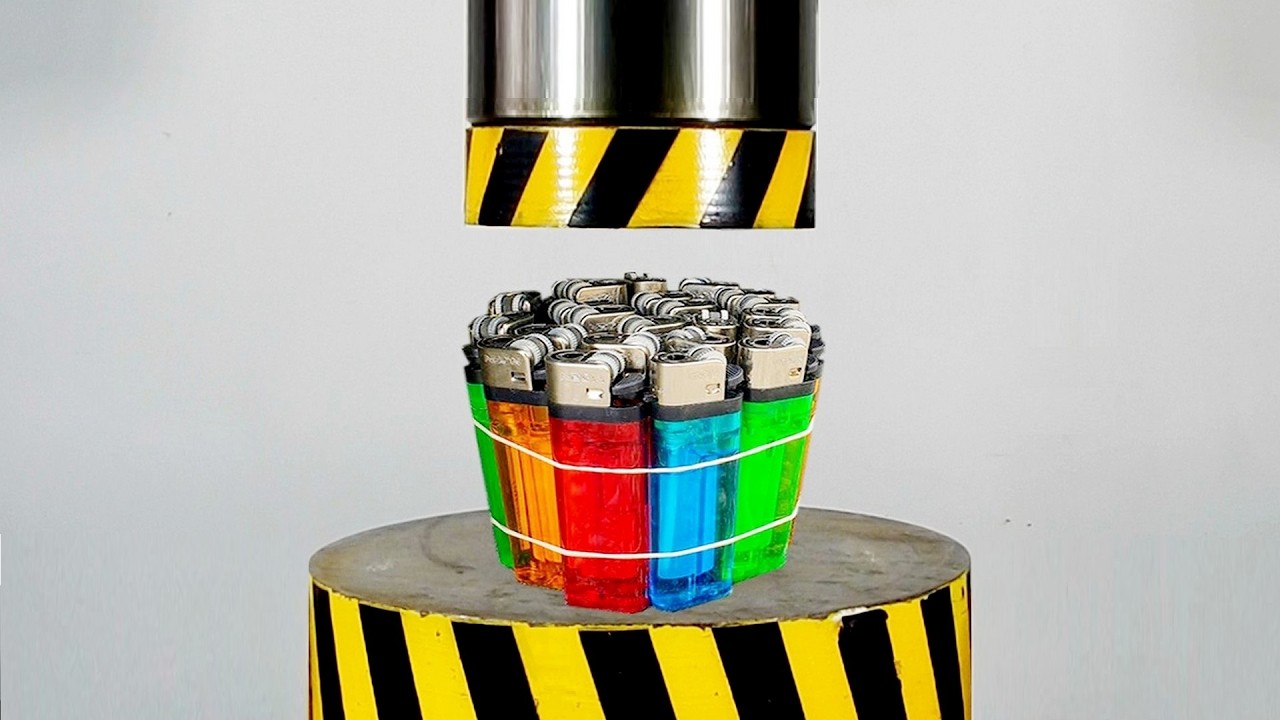 HYDRAULIC PRESS TEST OF OBJECTS FOR STRENGTH