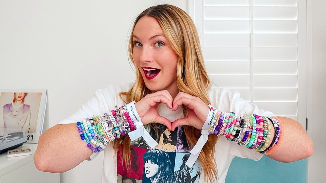 Eras Tour Friendship Bracelet HAUL from 9 shows ✨ lover house display & Speak Now TV merch haul