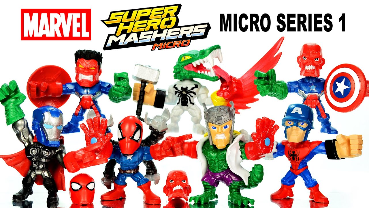 Avengers Marvel Super Hero Mashers Micro Series 1 Captain America Spider-Man Unboxing