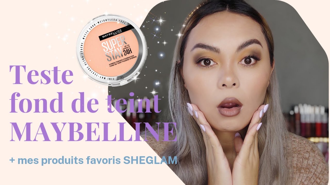 Revue fond de teint Super Stay 24h poudre Hybride MAYBELLINE. + favoris SHEGLAM.