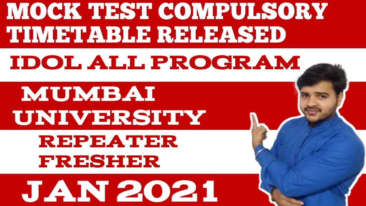 IDOL Admission 2020-21|Fresher/Repeater|Update |Online Mock test|Mumbai University|