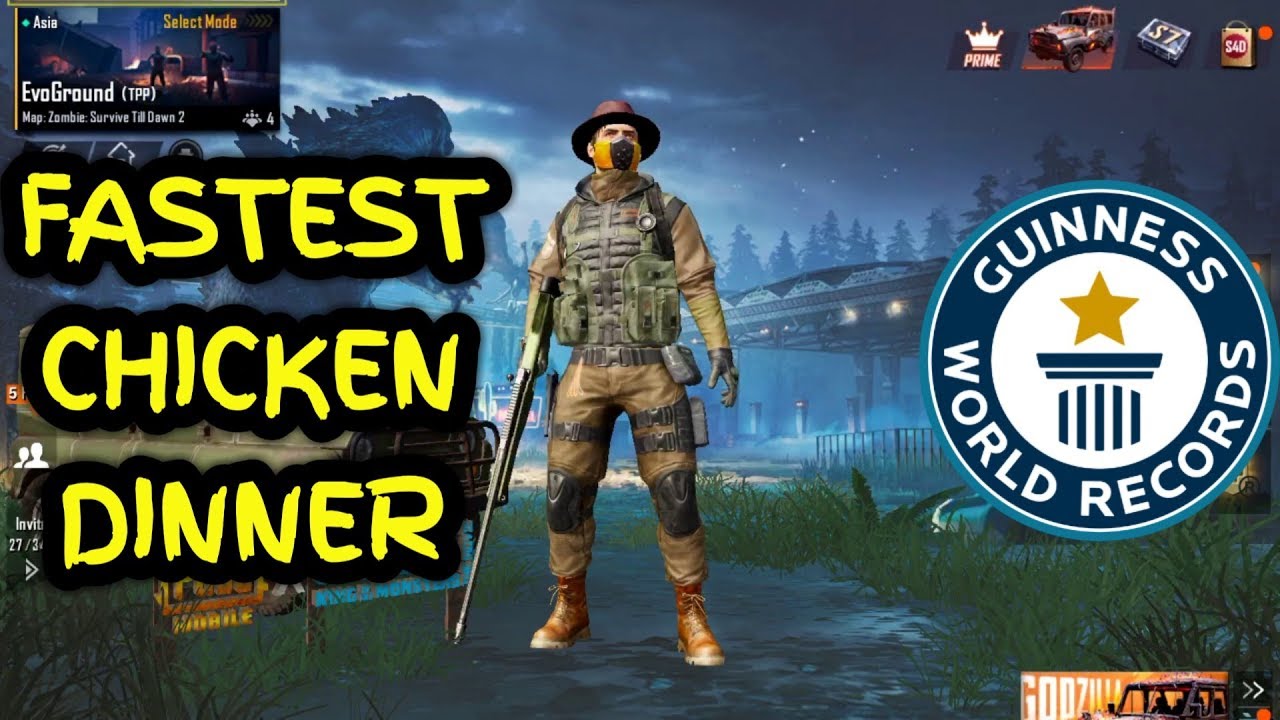Fastest Chicken Dinner in PUBG Mobile Zombie Mode Survive Till Dawn 2