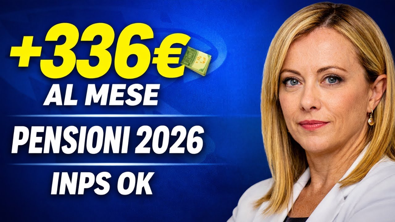 AUMENTO PENSIONI FINO 336 EURO AL MESE 💶 ECCO A CHI SPETTA | INPS 2026