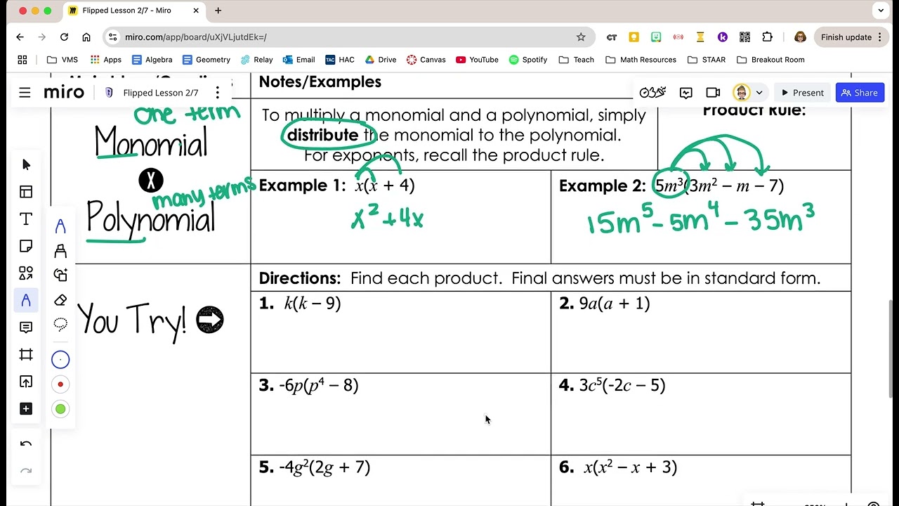 Monomial and Polynomials Flipped Lesson