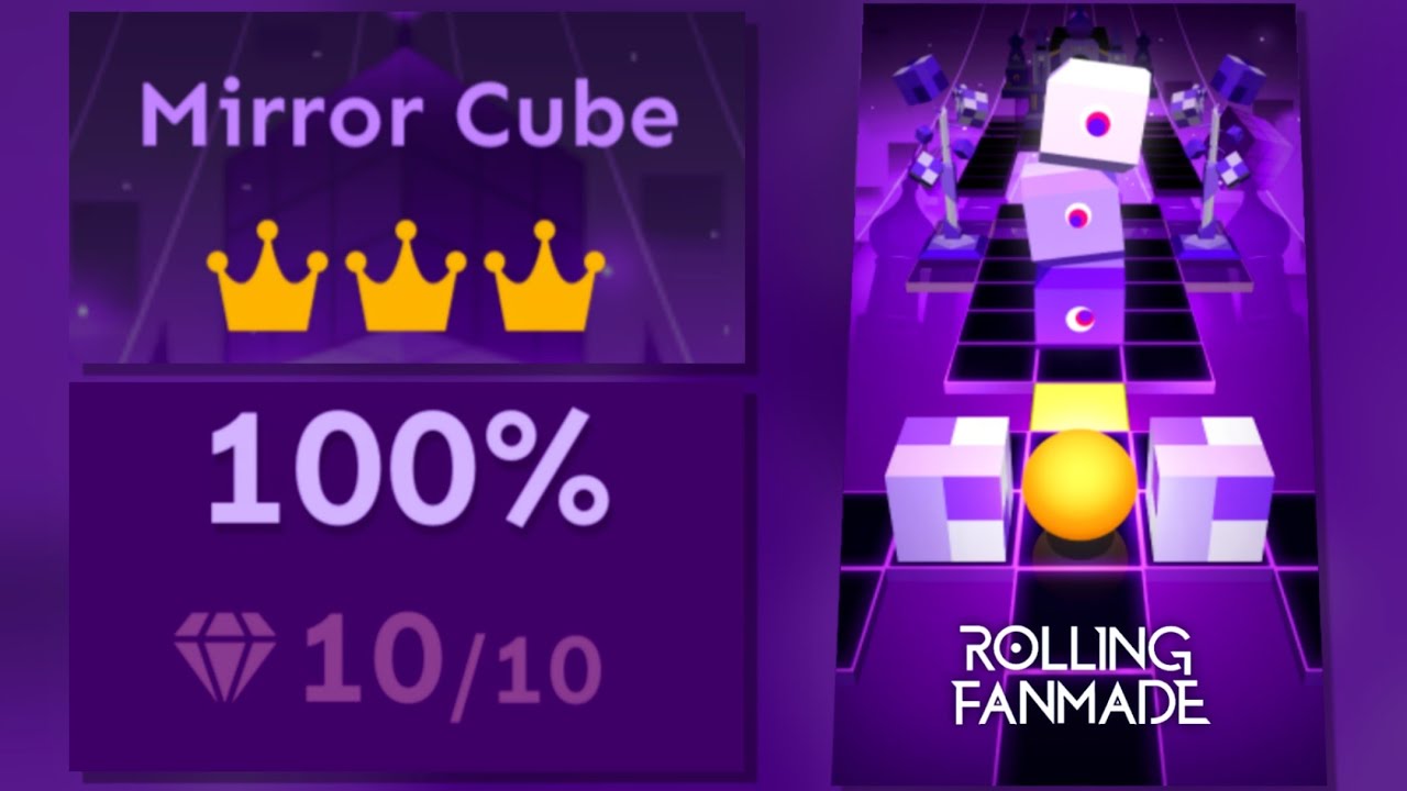 Rolling Fanmade - Level 14 Mirror Cube [Perfect Gameplay]