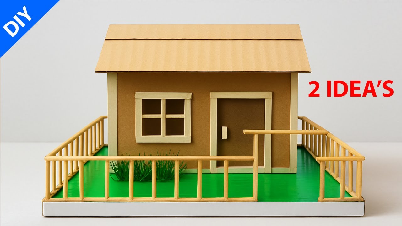 DIY MINI CARDBOARD HOUSES | 2 CREATIVE & BEAUTIFUL IDEAS YOU MUST TRY