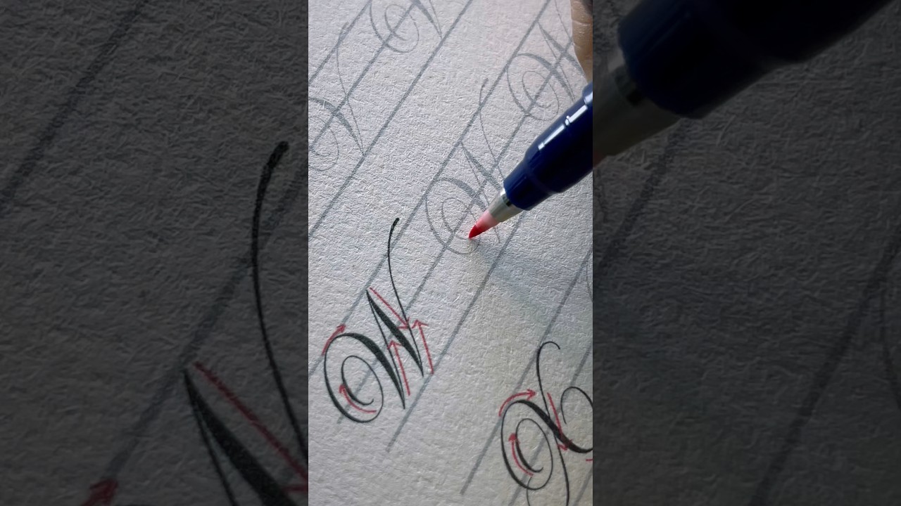 Edwardian Script  Font &ldquo;W&rdquo; #calligraphy #reels #viral