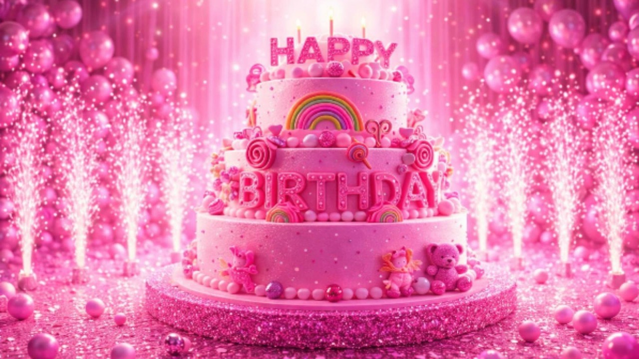 🎂 Happy Birthday 🎉 Pink Cake Countdown | Best Viral Birthday Video 2026 💖✨