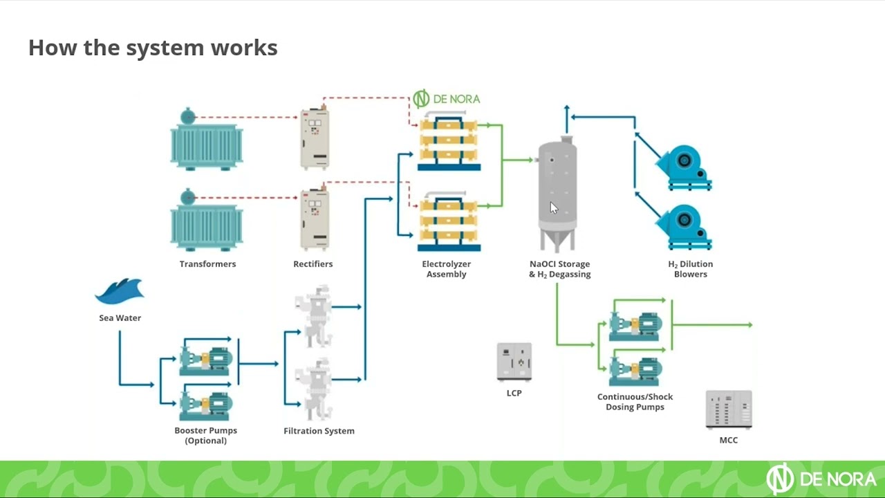 Seawater Electrochlorination Operational Principle