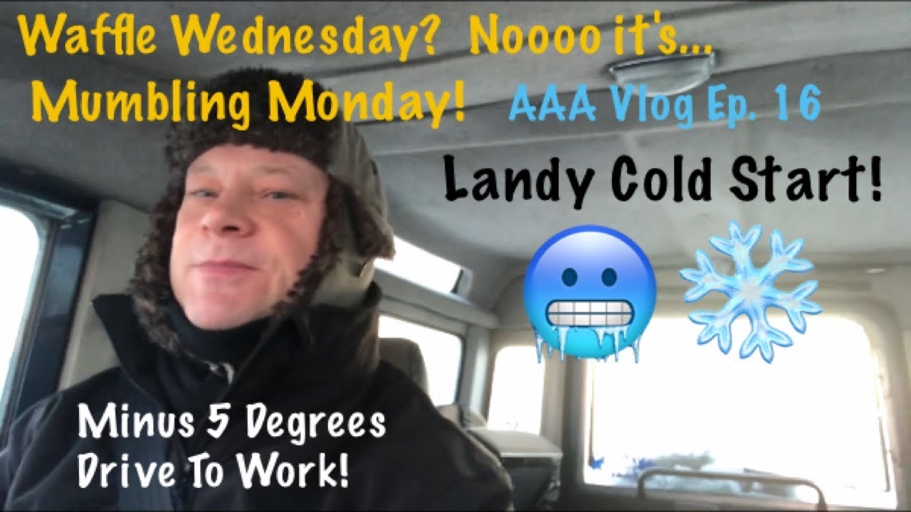 AAA Vlog Ep.16 -5 Degrees Land Rover Defender 19J Diesel Cold Start & Snowy Drive To Work 🥶