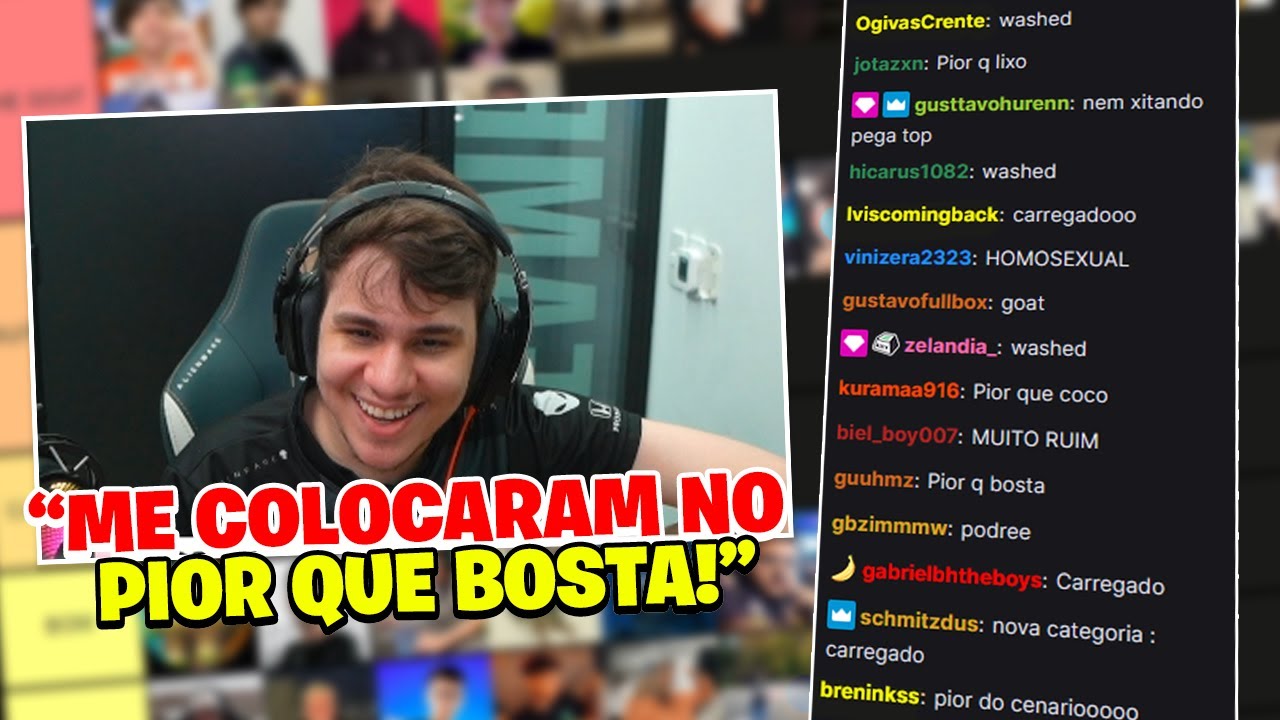 PULGA FAZ TIERLIST DOS PROS COM O CHAT (do pior para o melhor)
