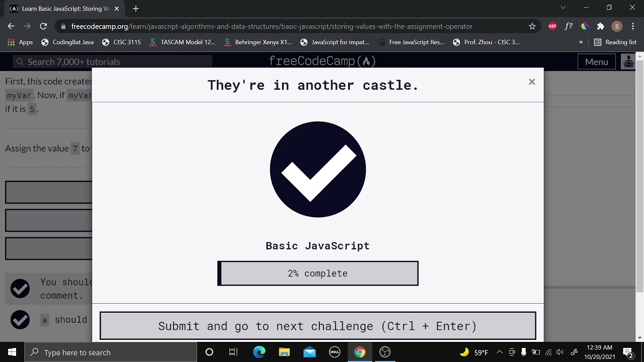 FreeCodeCamp JavaScript Course - Part 1