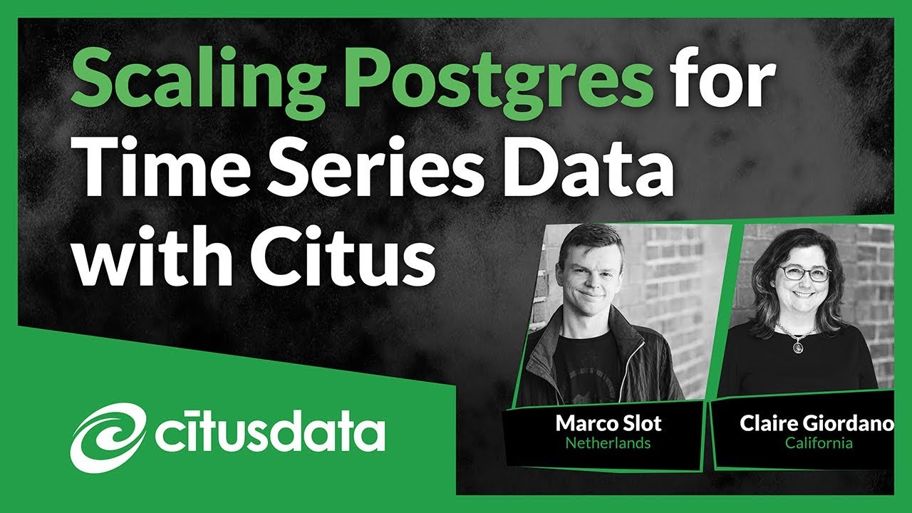 Scaling Postgres for Time Series Data with the Citus Database