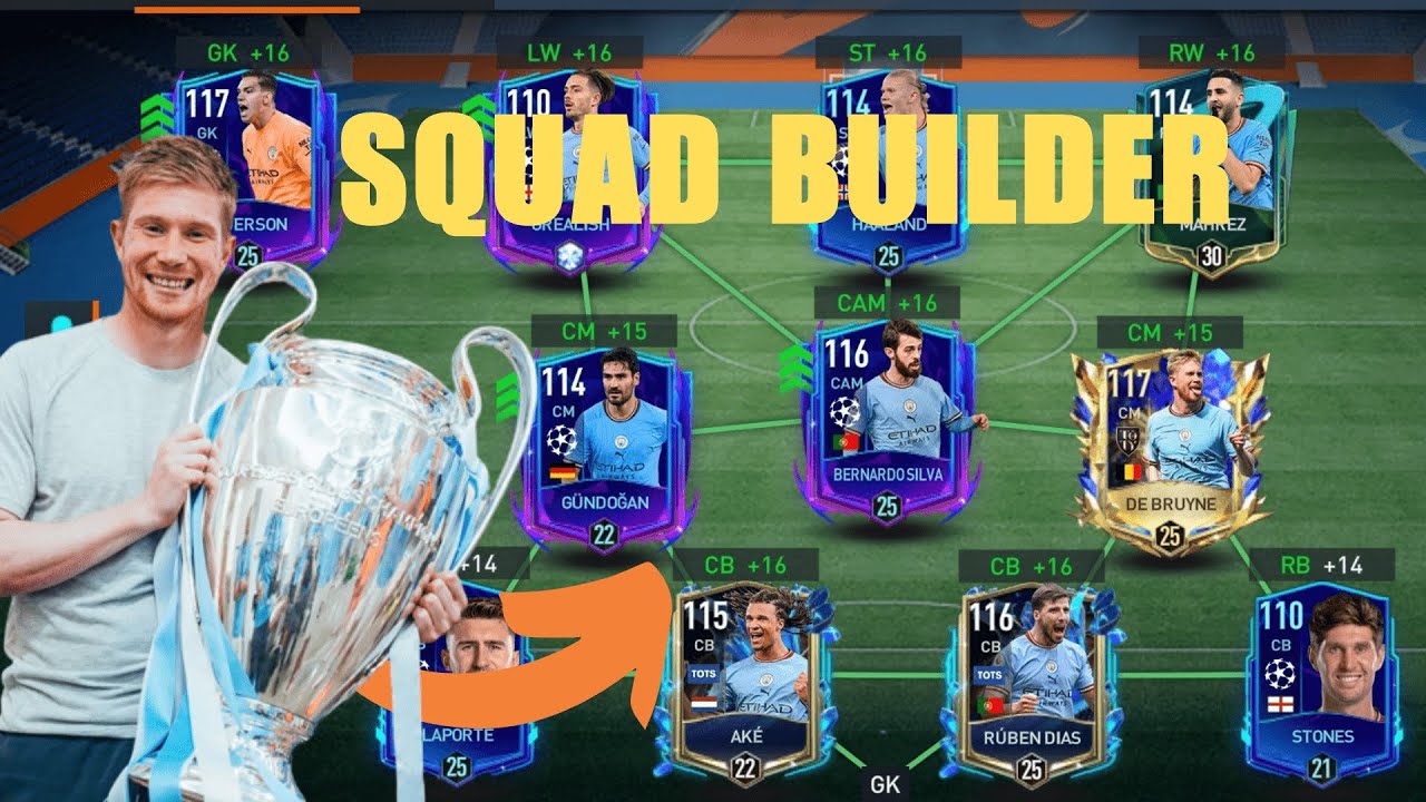 Manchester City FC Squad Builder 2022-23 | FIFA Mobile | Footzi