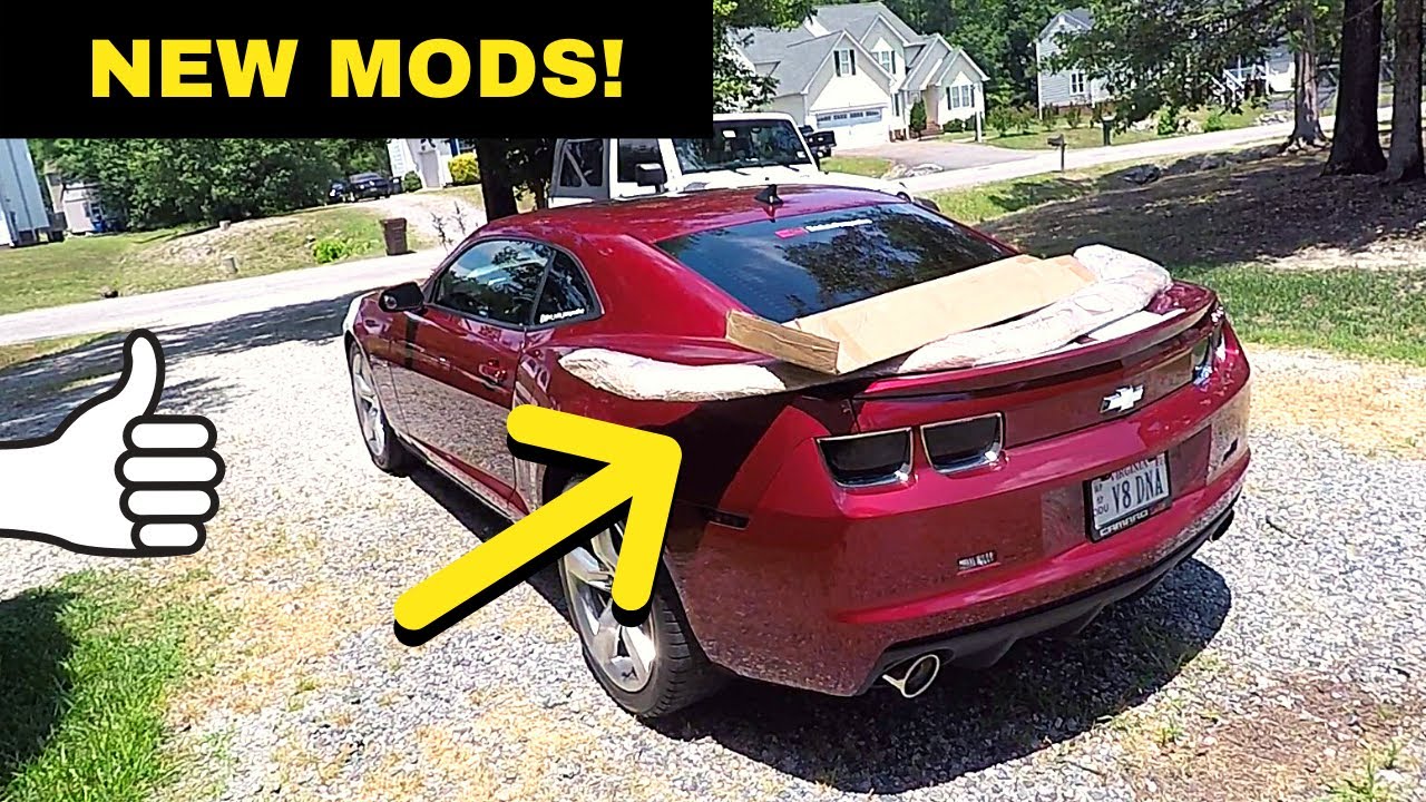 Установка спойлера и переднего сплиттера Wicker Bill от ZL1 на Camaro SS!