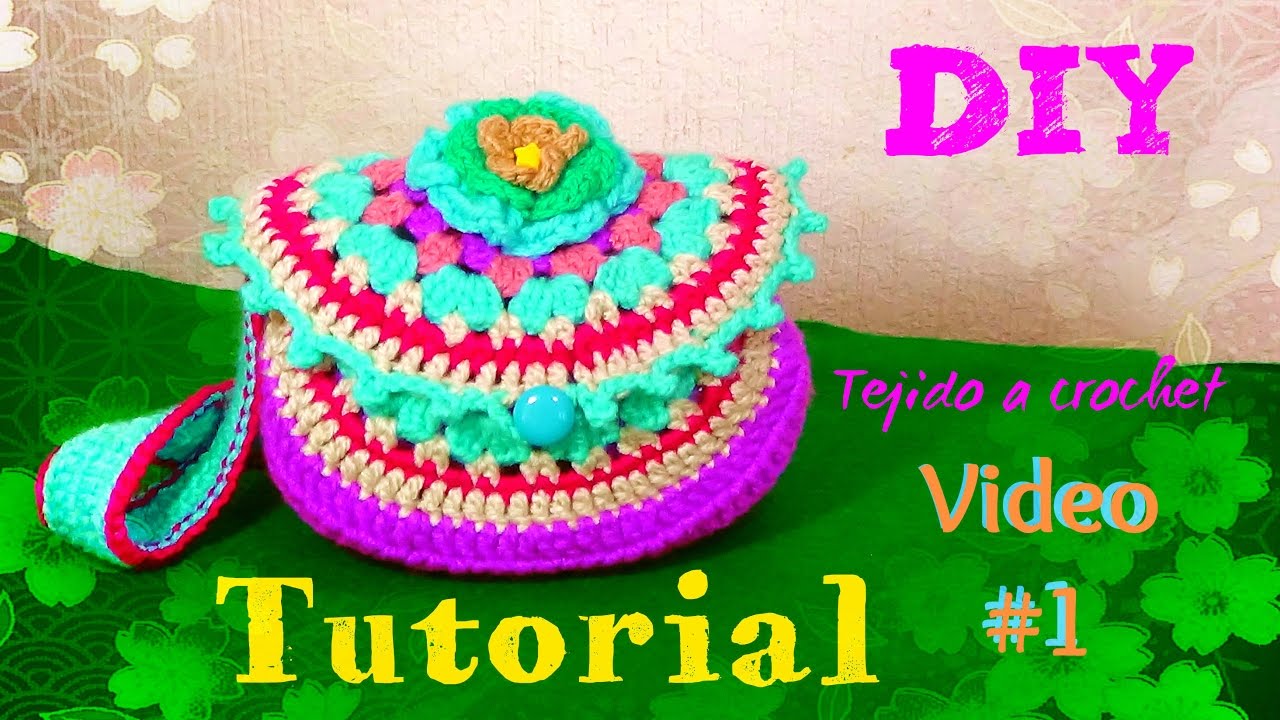 BOLSA TEJIDA A CROCHET PASO A PASO EN ESPAÑOL EN GRANNY CIRCULAR
