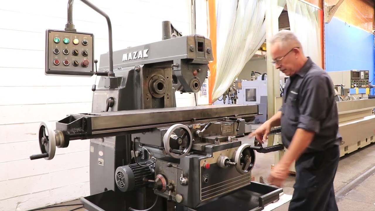 MAZAK HORIZONTAL MILLING MACHINE w/ VERTICAL HEAD ATTACHMENT