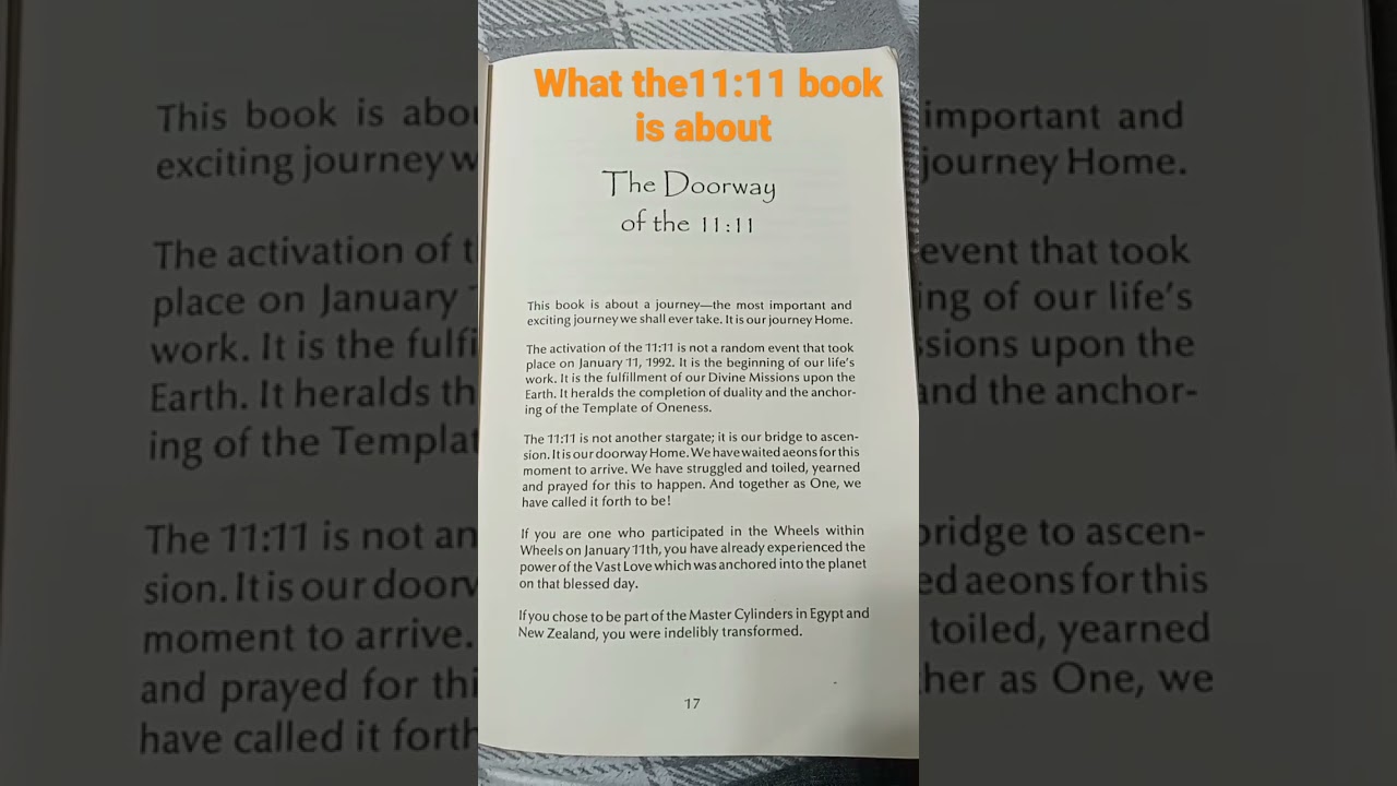 What the 11:11  inside the doorway , by Solara is about.😇❤️😇