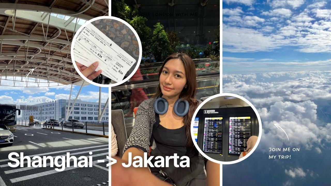 Shanghai to Jakarta Travel Vlog ✈️  Changi Airport, Skytrain, Soekarno-Hatta Arrival