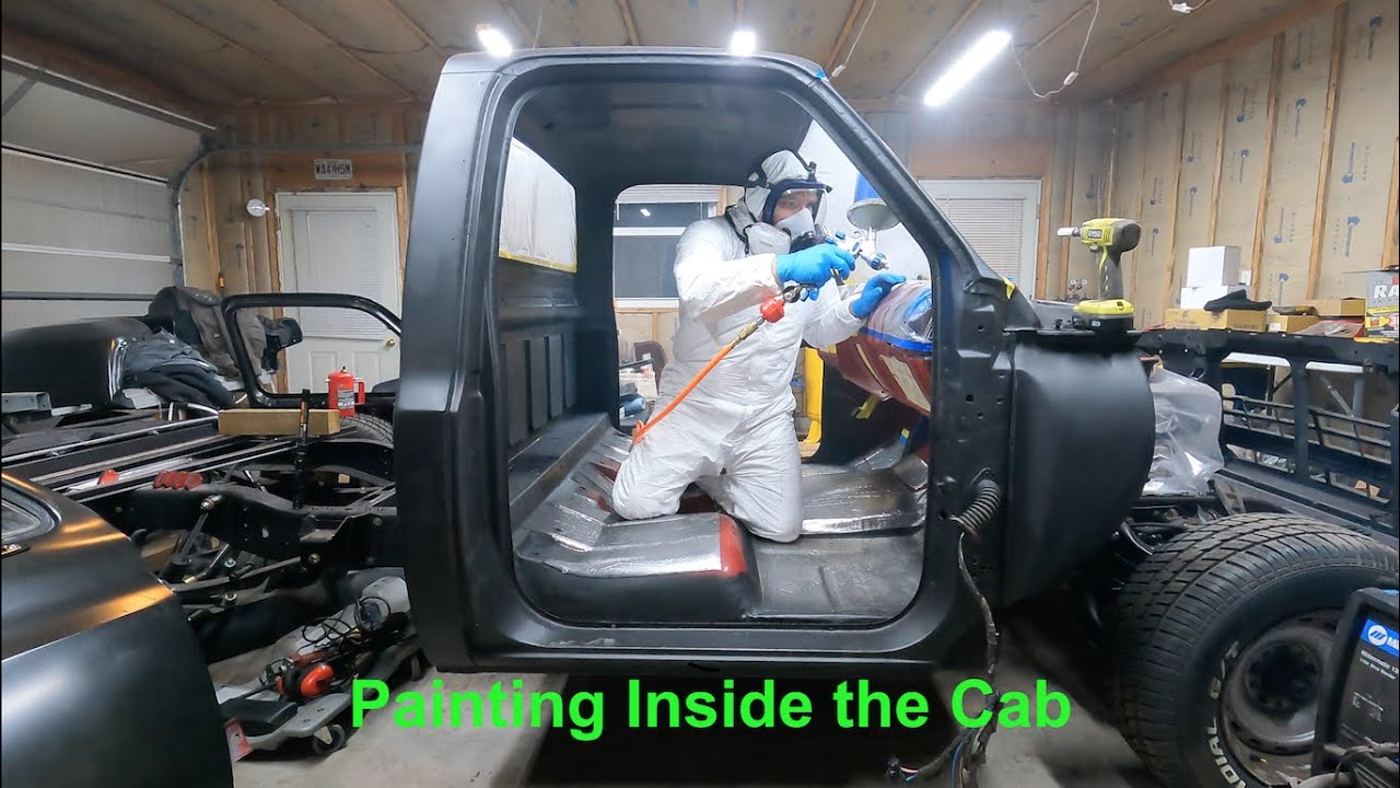 Painting the Inside of the Cab on the 85 C-10