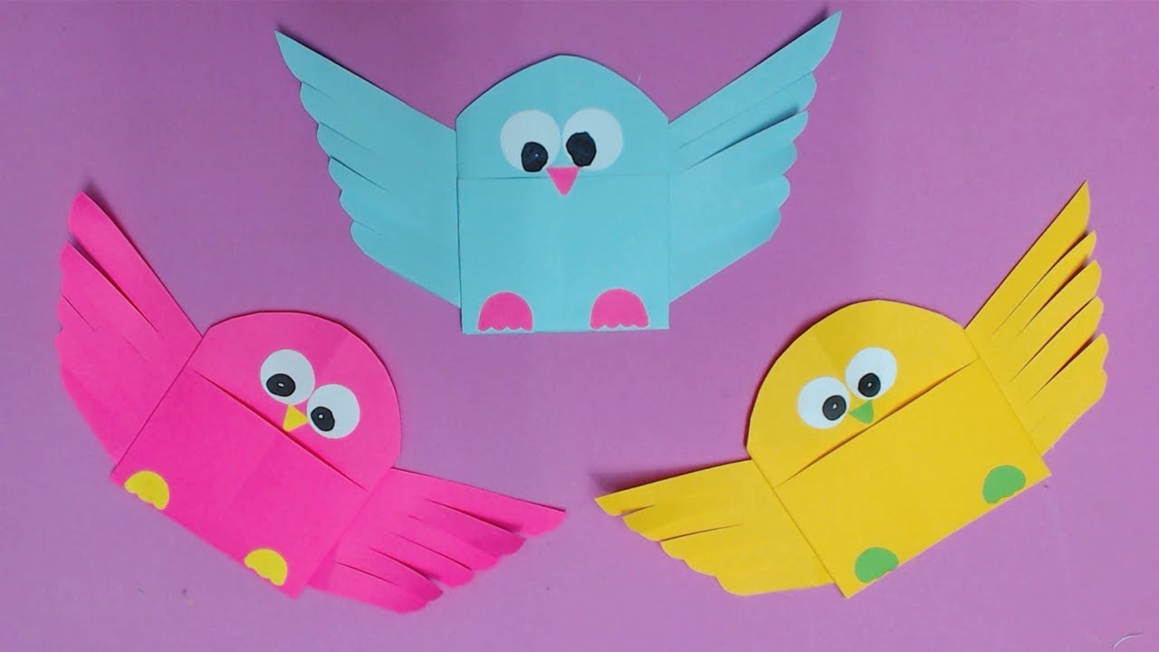 How to Make Bird with Color Paper | DIY Paper Birds Making