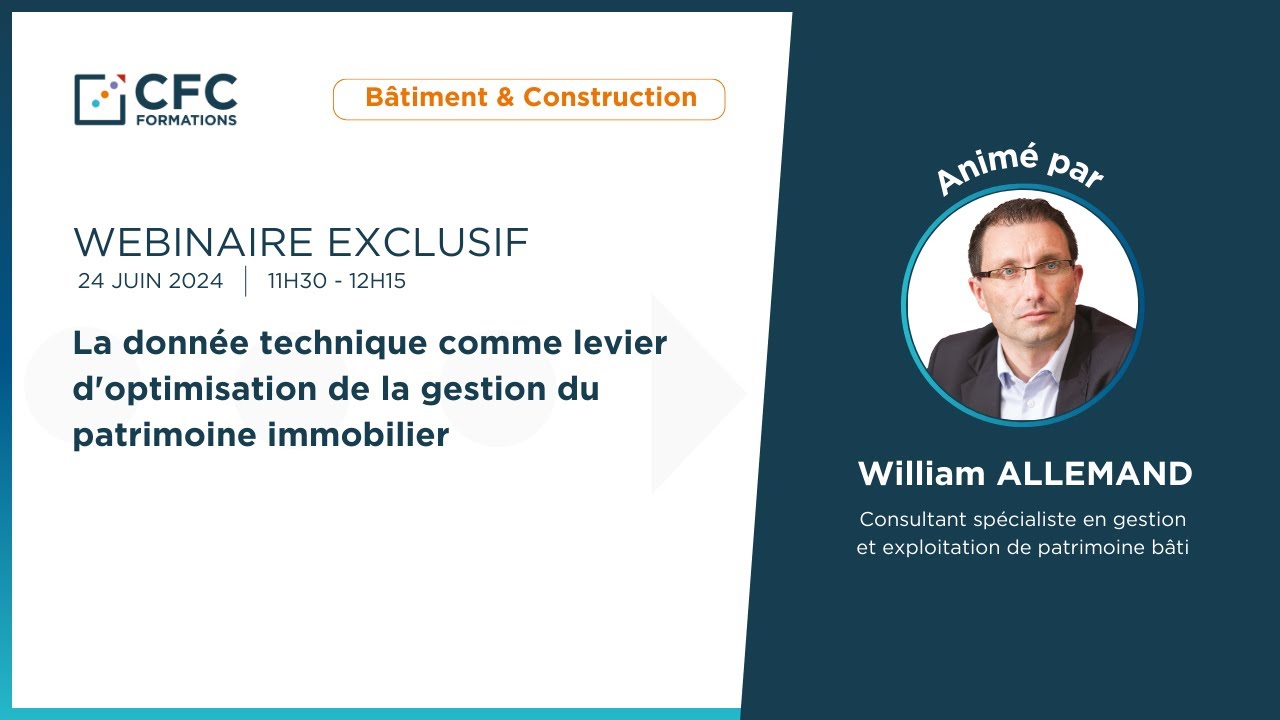 [WEBINAIRE] La donnée technique comme levier d'optimisation de la gestion du patrimoine immobilier