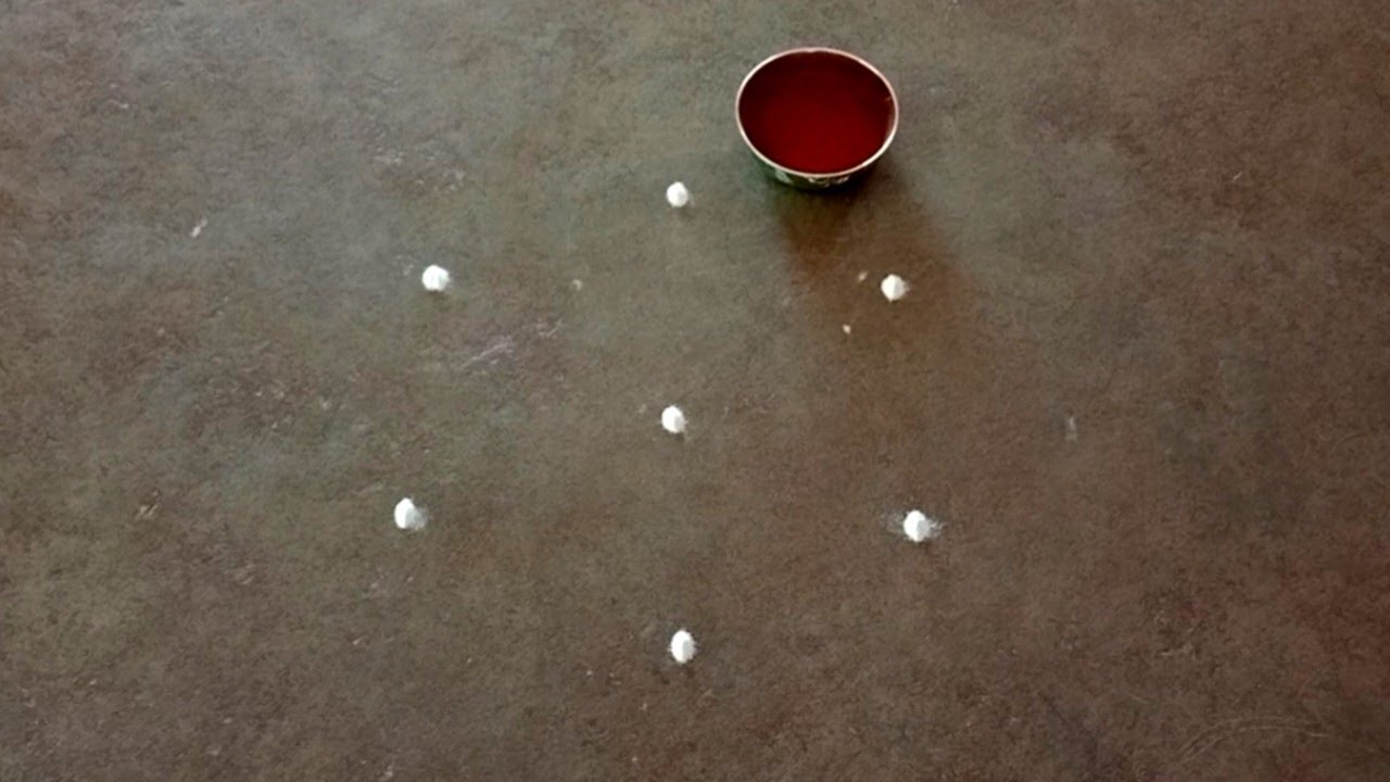 Thai poosam special 5*3dots star flowers kolam/easy rangoli /Fridayrangoli/gokulramyacreatives