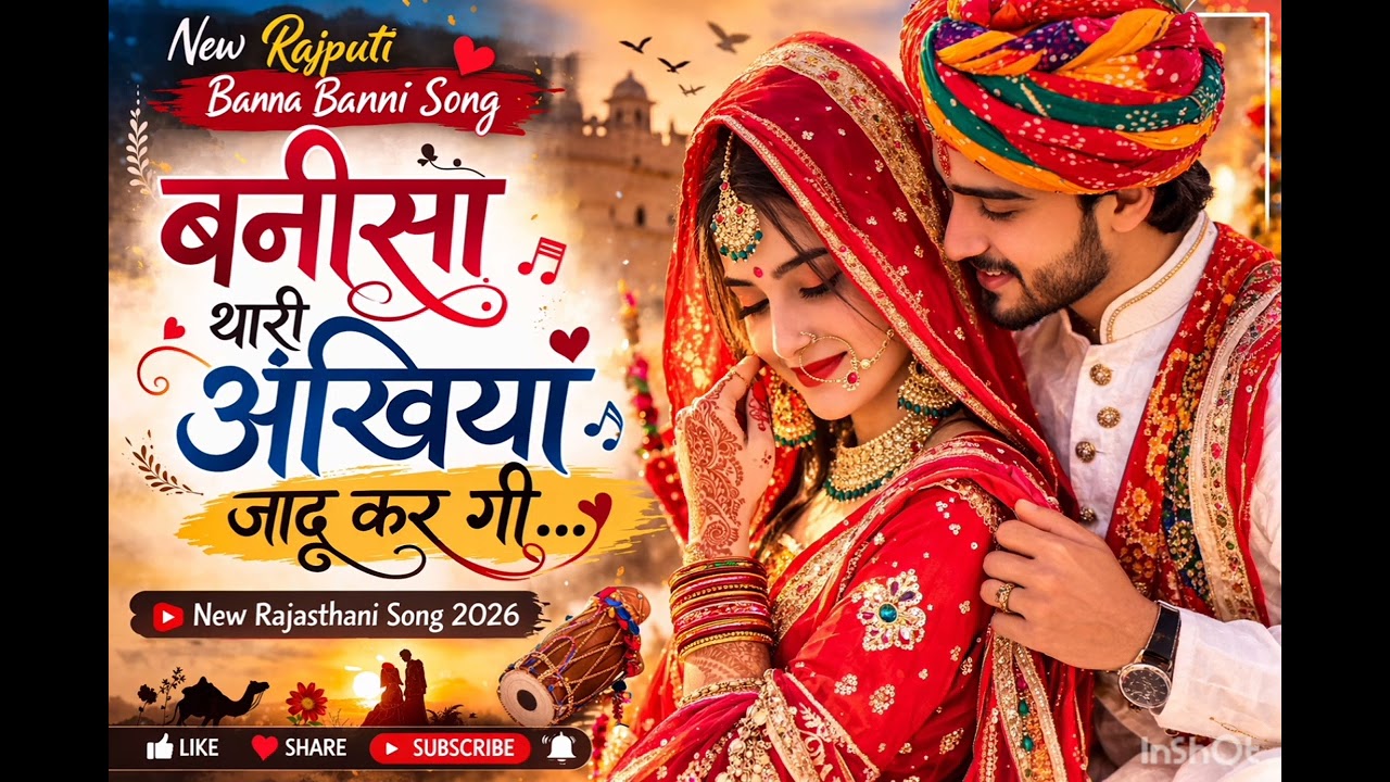 “Bannisa Thari Akhiyan ❤️ New Rajputi Banna Banni Song 2026 | Rajasthani Love Song | Rajputi Song”