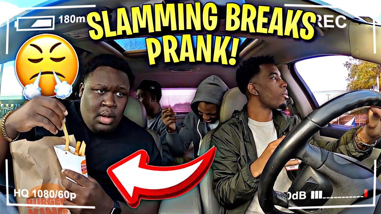 SLAMMING THE BREAKS PRANK ON MY FRIENDS!