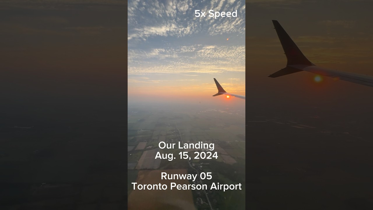 Sunrise Landing at #yyz window view! #boeing737
