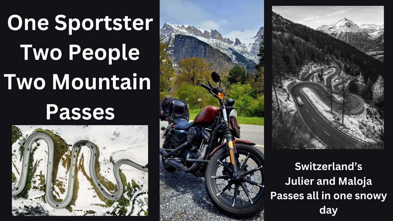 Julier and Maloja Passes Switzerland EPIC riding on our iron 883