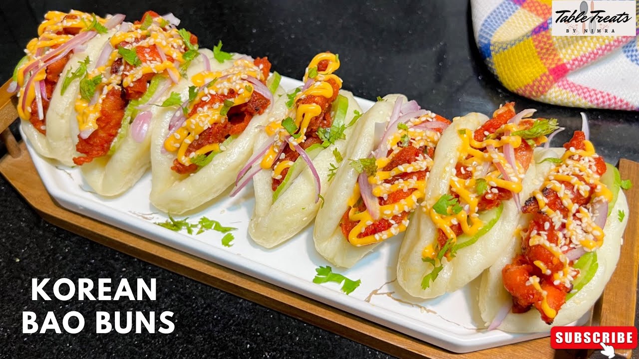 Korean Fried Chicken Bao Buns | Fluffiest Steamed Bao Buns By Chef Nimra