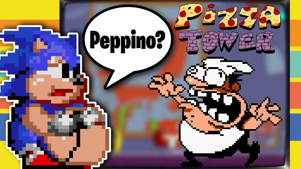 Sonic XL играет в Pizza Tower