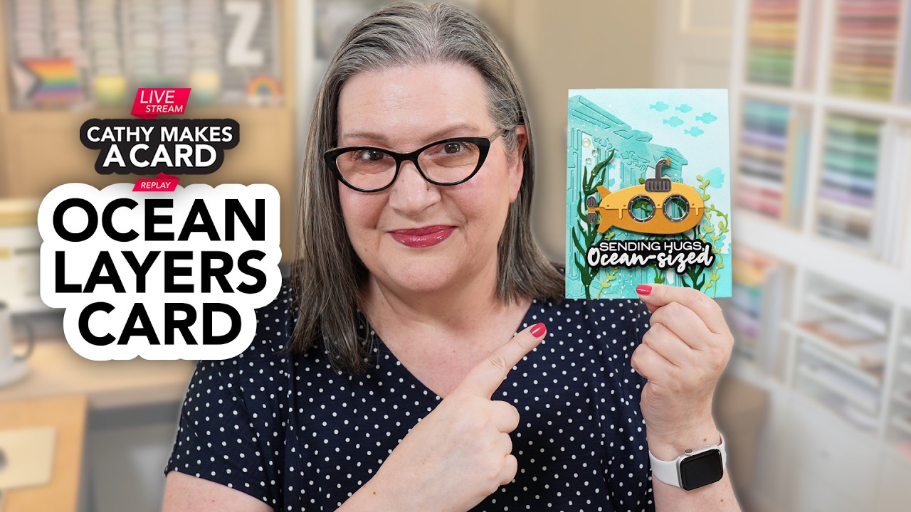 Cathy's Ocean Card Creation | New Waffle Flower Crafts Release