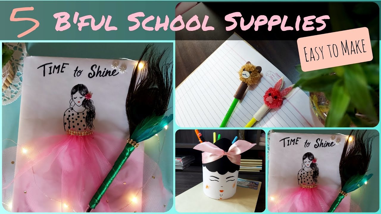 EASY Back to School Supplies Ep 1| B'ful Angel Notebook Cover | Cute Pencil & Pen Toppers