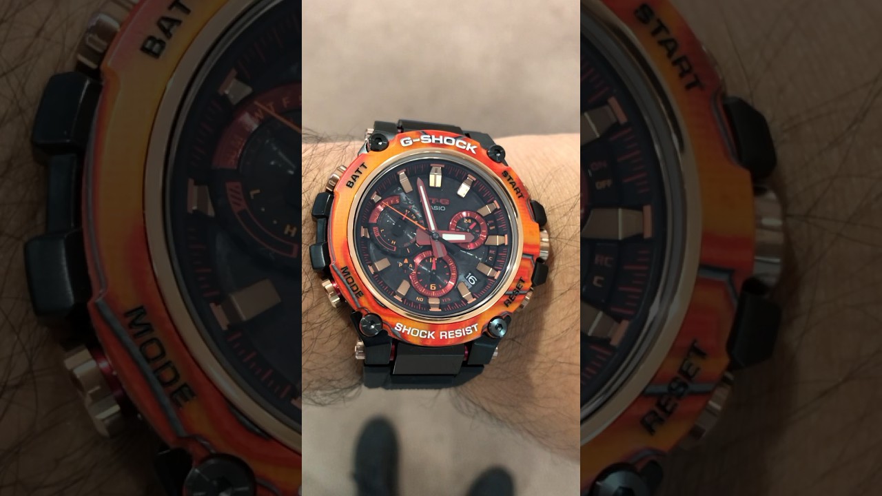 G-Shock Men's Limited Edition Flare Red Bezel And Black | MTG-B3000FR-1AER | #gshock  #mtg #watch
